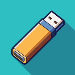 Leinwandbilder - USB symbol Web-based isometric depiction of a USB vector icon
