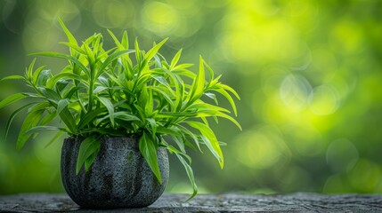 Wall Mural - Tarragon Plant in Pot 