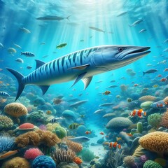 Wall Mural - fish in the sea