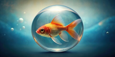 Adorable fish inside a bubble , cute, fish, bubble, underwater, aquatic, animal, adorable, small, colorful, swimming, marine