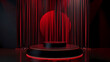 © jiejie - Red simple product podium