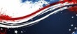 © Hero Design - Abstract red blue paint splash background symbolize American flag. 4th of July or American independence day. Generative AI technology.
