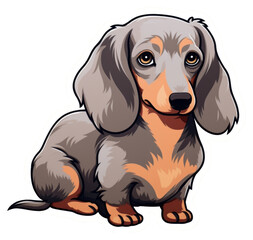 Poster - PNG Dachshound dog animal mammal cute.