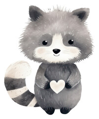 Sticker - PNG Raccoon mammal animal cute.