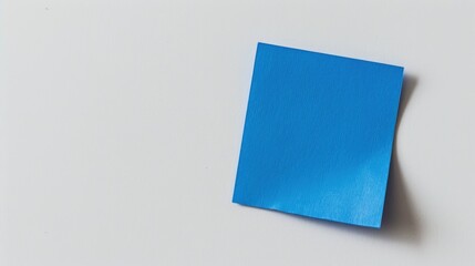 Sticker - White background with blue paper note