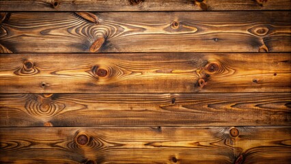 Sticker - Warm brown wooden planks with visible wooden grains and knots, forming a natural, rustic, and textured background with subtle shadows and slight imperfections.