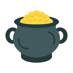 Poster - Gold Pot Flat Icon Design