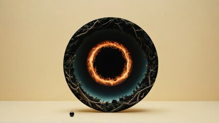 Canvas Print - Fire Ring in the Forest.