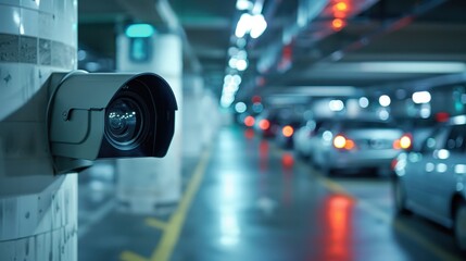 Wall Mural - Smart LPR camera parking system solutions 