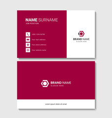 Canvas Print - Creative business card layout design. Modern business card template. Vector illustration