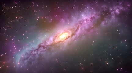 Wall Mural - Seamless loop space flight into The dusty side of the Sword of Orion. 4K 3D rendering. Flight Through Space With star field, Galaxy and Nebulae looping animation