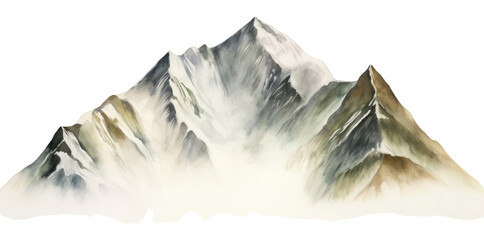 Sticker - PNG Mountain nature panoramic snow.