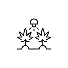 Wall Mural - Cannabis growing icon. Simple cannabis growing icon for social media, app, and web design. Vector illustration.