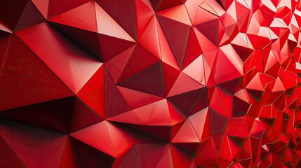 Wall Mural - 3d abstract red geometric shape digital backgrounds illustration