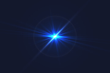 Wall Mural - flash, realistic highlights, glowing effects, camera light, sunlight reflection, stars, isolated hig