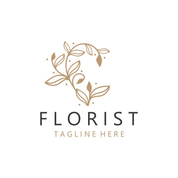 Flower logo design Floral emblem. Cosmetics, Spa, Beauty salon identity, Boutique and wedding template