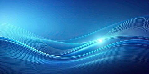 Wall Mural - Blue subtle gradient background with wavy lines, blue, subtle, gradient, background, wavy, lines, abstract, design, soft