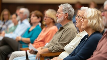 Engaging Town Hall Meeting: Local Officials Interact with Diverse Residents in Democratic Discussion on Community Matters