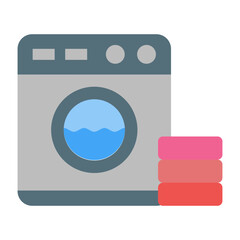 Wall Mural - Laundry flat icon