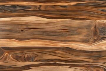 Wall Mural - Warm wooden textures of polished walnut panels