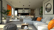 © Imulance - Modern Drawing Room Living Space Interior Design Stock Photo