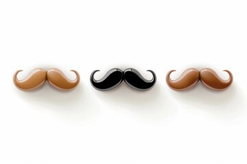 Mustaches icon, hipster sign, Fathers day symbol, barber logo, human whisker, vintage moustache emblem