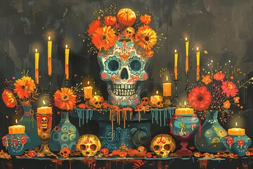 Wall Mural - illustration of Mexican holiday Fiesta 