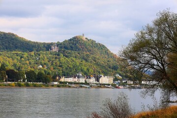 Wall Mural - Blick von der Stadt Bonn über den Rhein