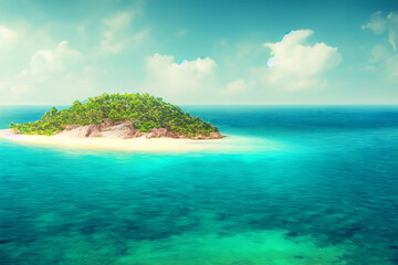 island and ocean background