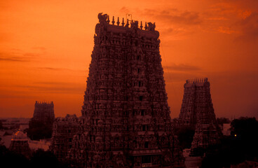 Canvas Print - INDIA TAMIL NADU MADURAI MEENAKSHI TEMPLE