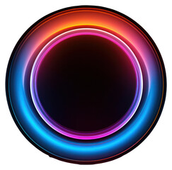 Sticker - PNG Circle light technology purple.