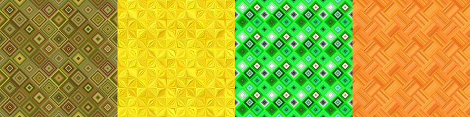 Wall Mural - seamless color geometric pattern set