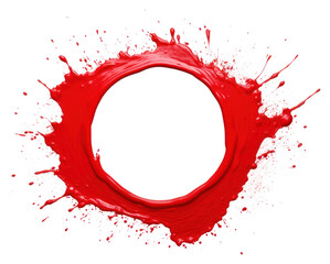 Wall Mural - png circle paint red splattered.