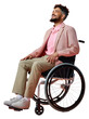 © Rawpixel.com - PNG A man on wheelchair sitting person adult.