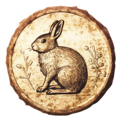 Canvas Print - PNG Cute rabbit rodent animal mammal.