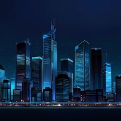 skyscrapers in the night