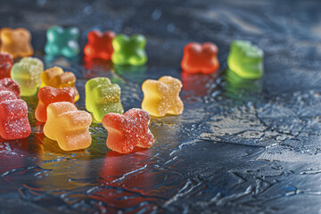 a group of colorful gummy bears