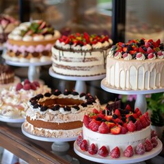 Wall Mural - Cake Selection Guide  