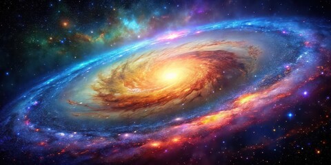 Wall Mural - a beautiful and colorful galaxy in outer space, galaxy, space, stars, universe, cosmic, astronomy, m
