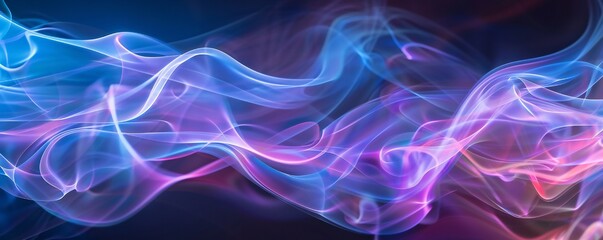 Wall Mural - curtain of laser smoke background with a path generative ai