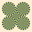 © Olga Tsikarishvili - Op art vector design of whirl movement. Rotation spin illusion. Vector illustration.