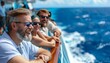 © Maksym - Passengers enjoying scenic view on cruise ship deck, reveling in the breathtaking ocean panorama