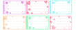© OLESIA - Set of colorful notebook name stickers with stars and hearts. Vector illustration for school supplies.