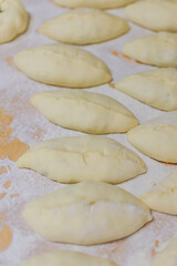 homemade raw pies ready for baking.