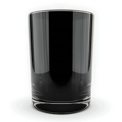 Wall Mural - Dark glass banner isolated on white background Generative Ai 