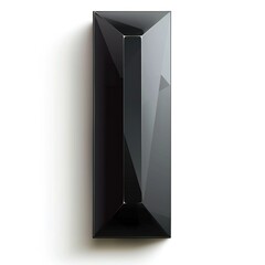 Wall Mural - Dark glass banner isolated on white background Generative Ai 
