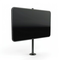 Wall Mural - Dark glass banner isolated on white background Generative Ai 