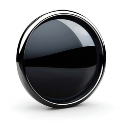 Wall Mural - Dark glass banner isolated on white background Generative Ai 