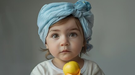 Wall Mural - The child with blue headscarf