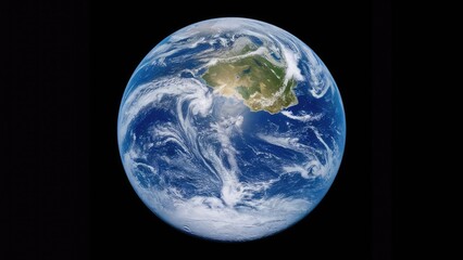 earth planet on a black background
